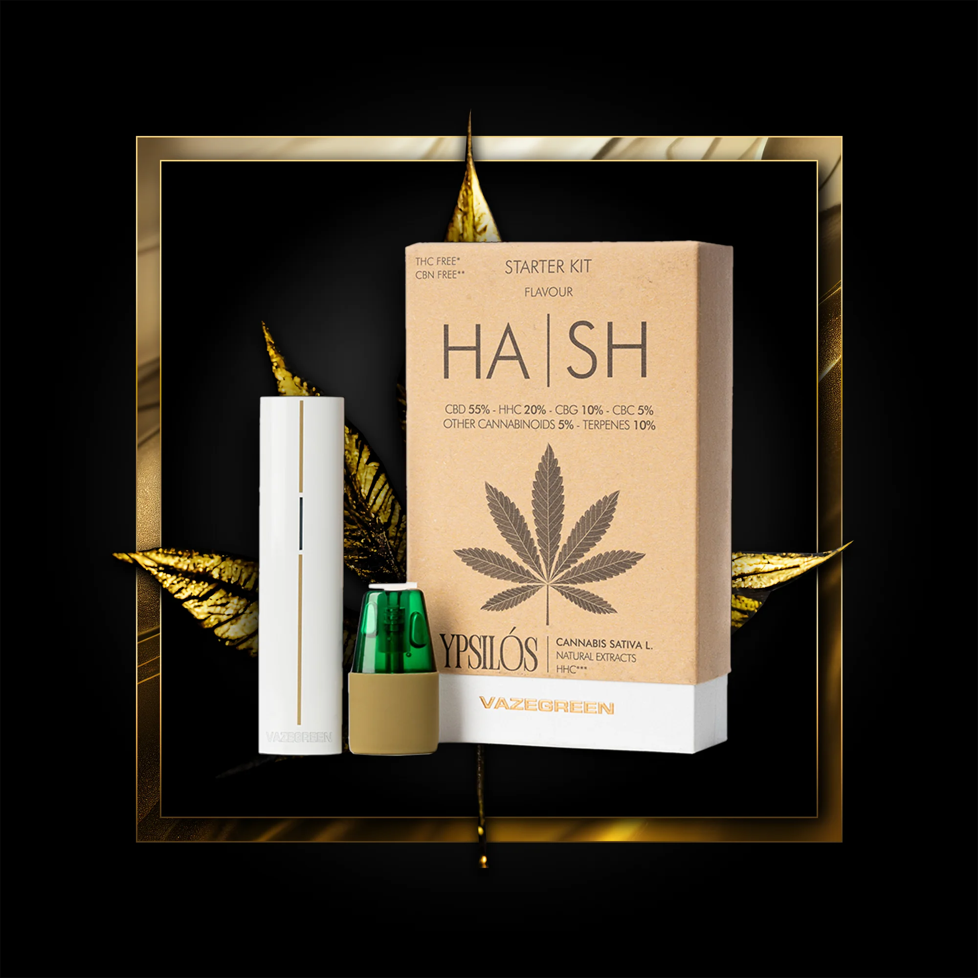 Hash Pen (startsats) 500 puffar - 1,00 ml. HHC